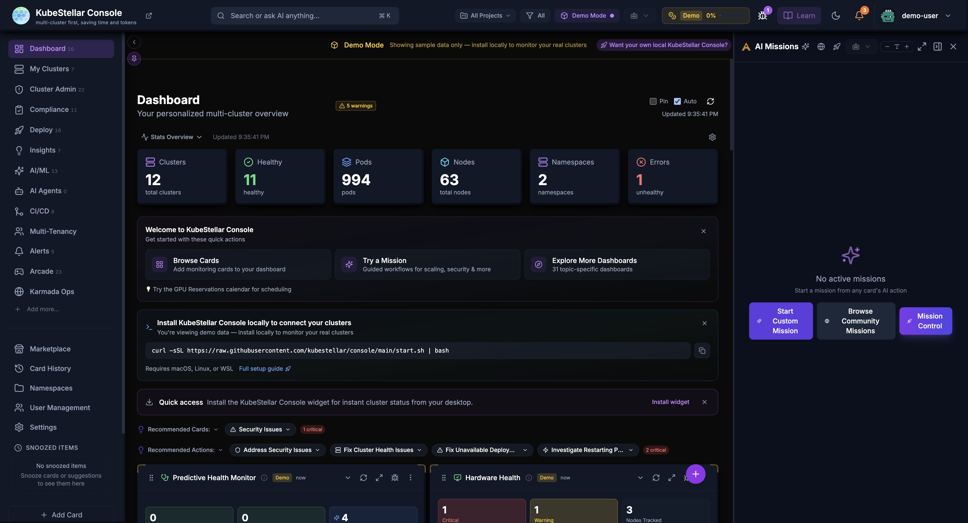 AI Missions Navbar Button